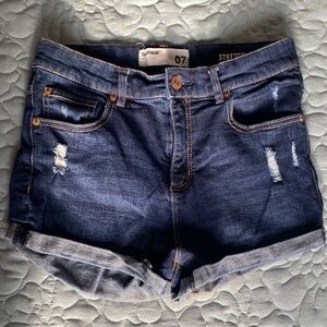 Garage Dark Blue Jean Shorts